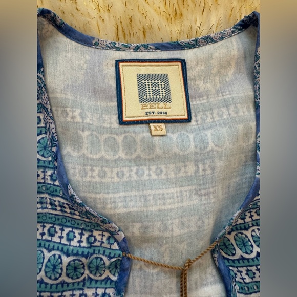 Bell Holly Dress in Blue Turq Paisley XS - Picture 8 of 10